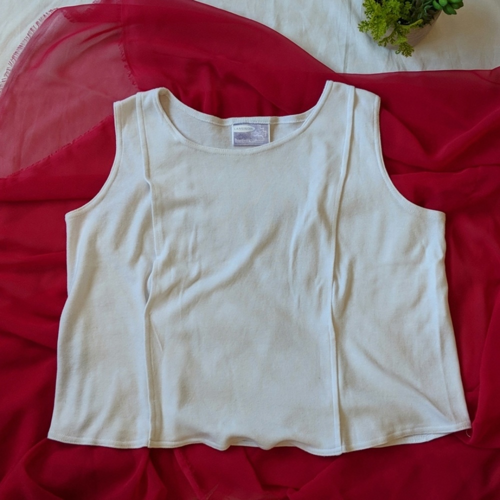 Lansinoh white breastfeeding undershirt sz L